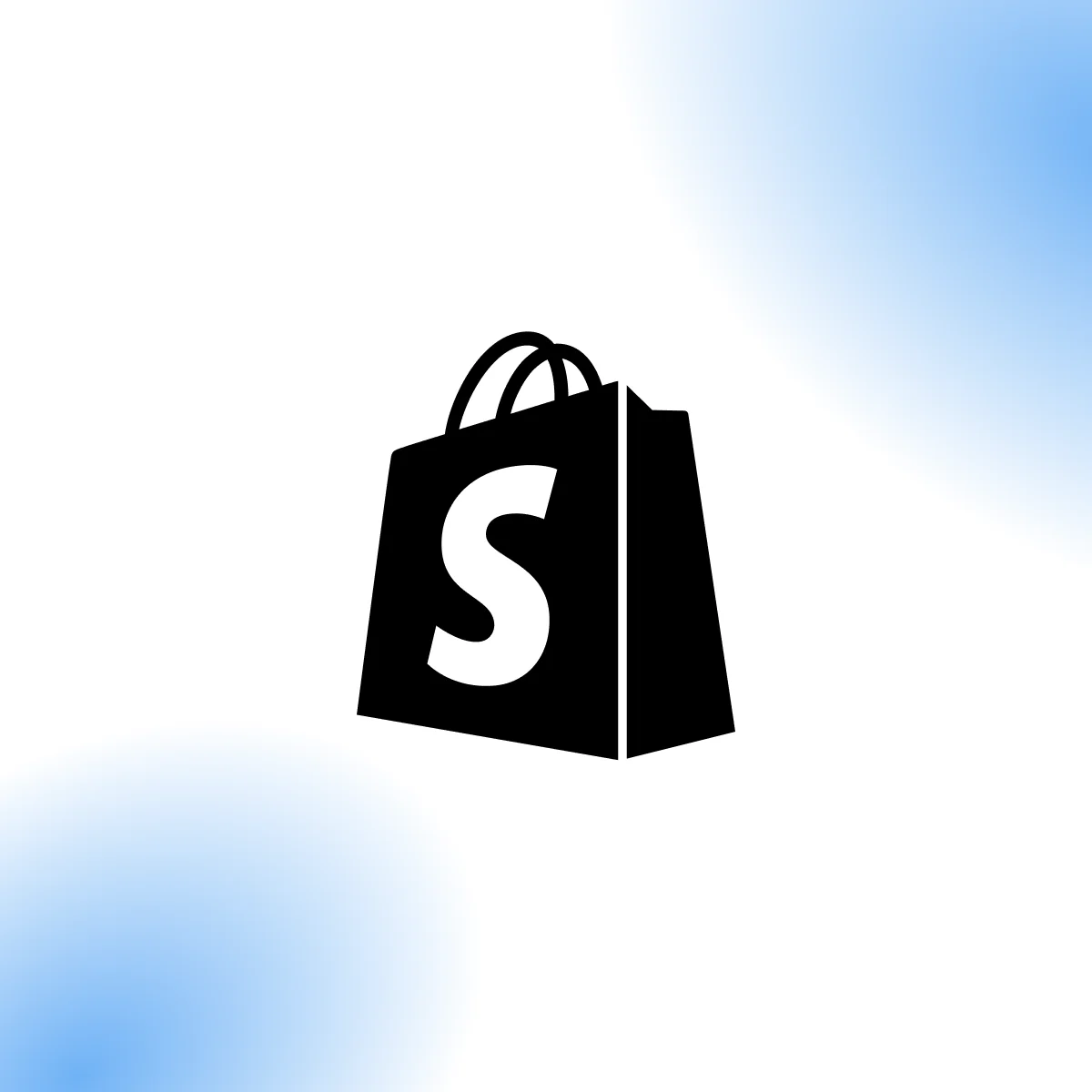 A black shopping bag with the letter s on it
