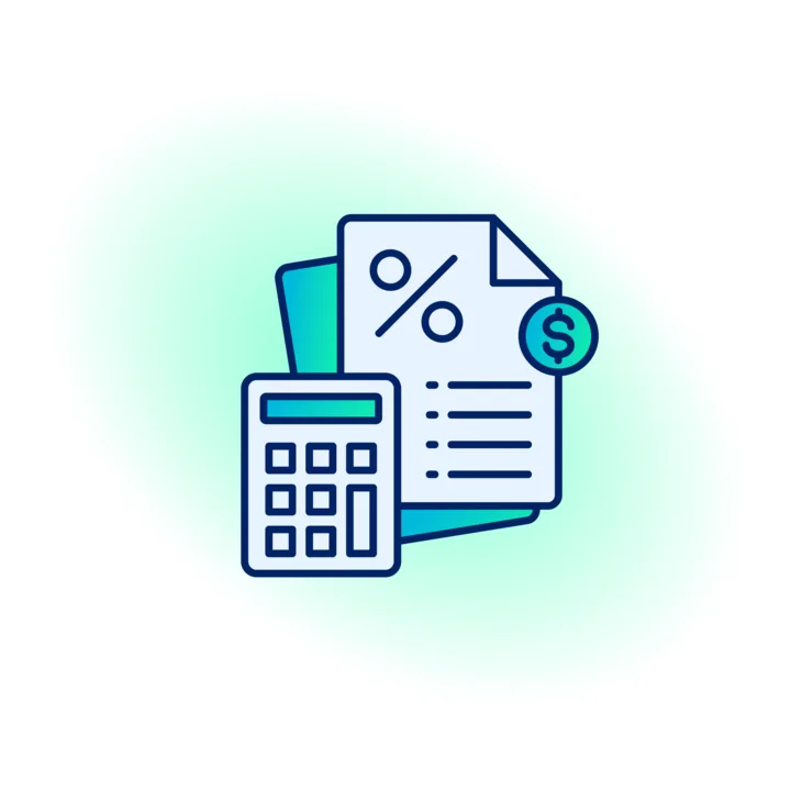 A calculator and a sheet of paper with a dollar sign